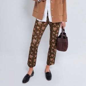 Tuckernuck Floral Ankle Pants - Brown and Pink
